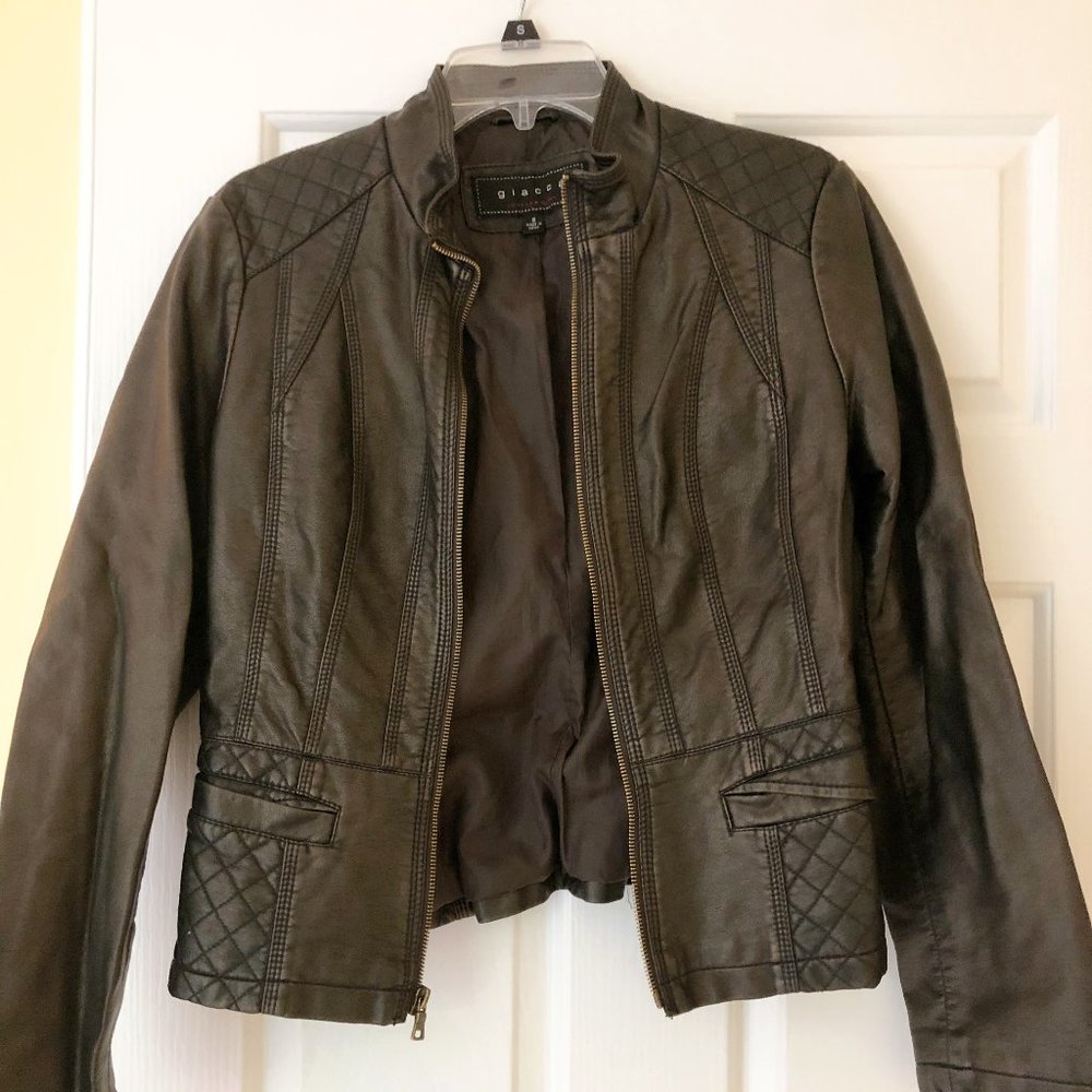 giacca Dark Brown Quilted Leather Jacket